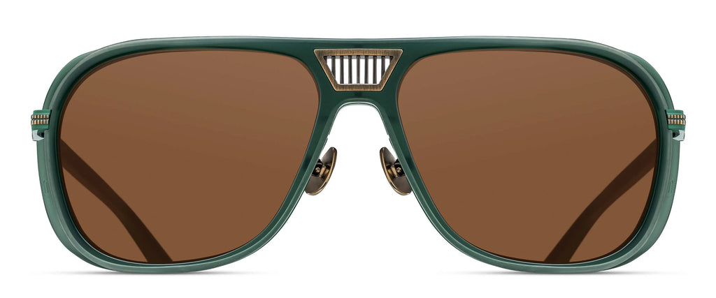 MATSUDA 3023-V2 - Color AG-MBG Antique Gold - Matte Bottle Green