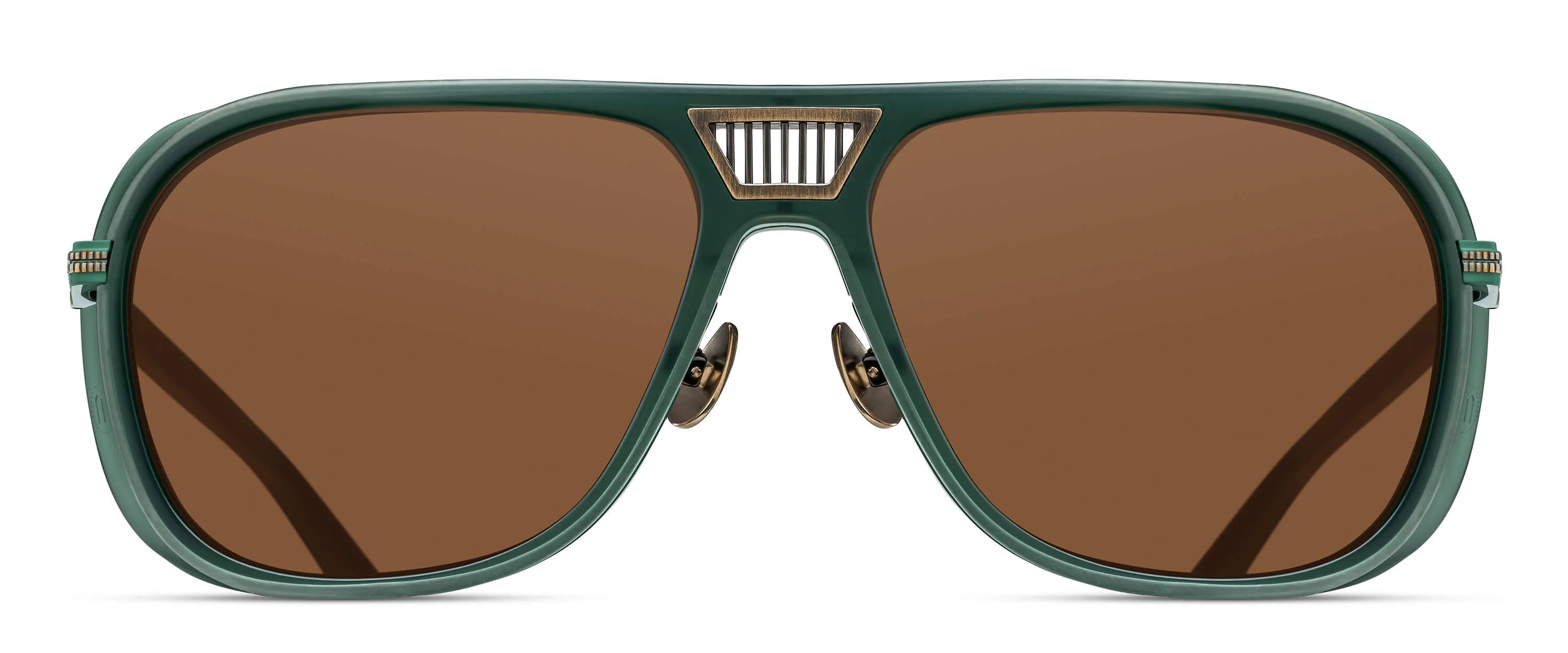 MATSUDA 3023-V2 - Color AG-MBG Antique Gold - Matte Bottle Green