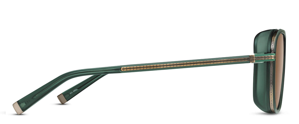 MATSUDA 3023-V2 - Color AG-MBG Antique Gold - Matte Bottle Green